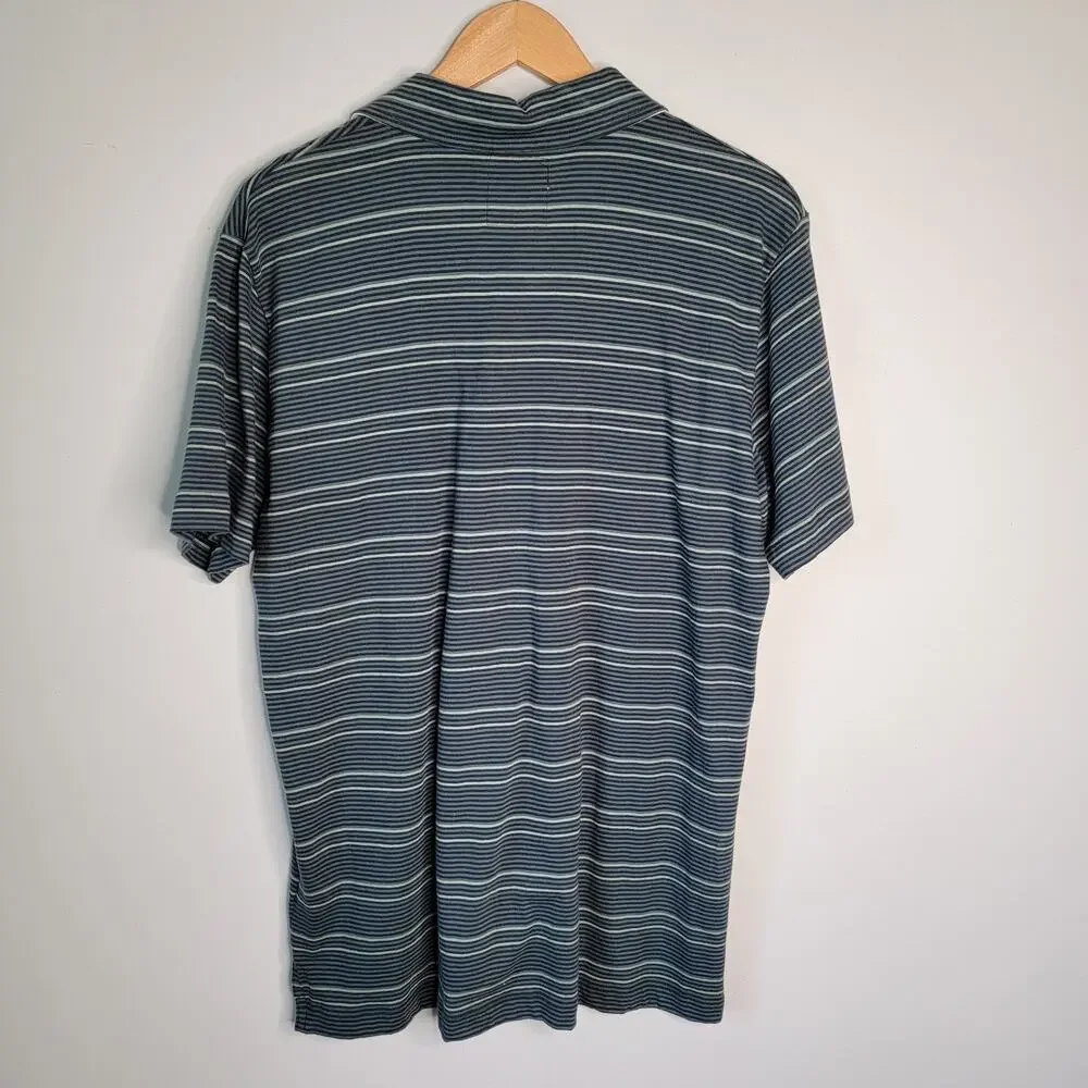 Billy Reid Polo 100% Cotton Stripes Mens XL Golf Preppy Business Casual Coastal